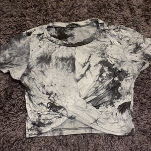 smokey gray crop top